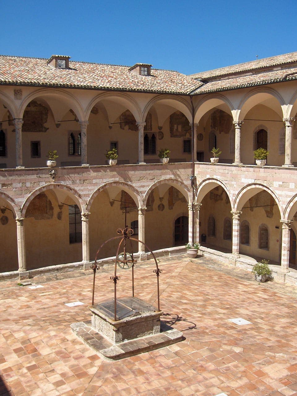 The interior of the Basilica of St. Francis at Assisi