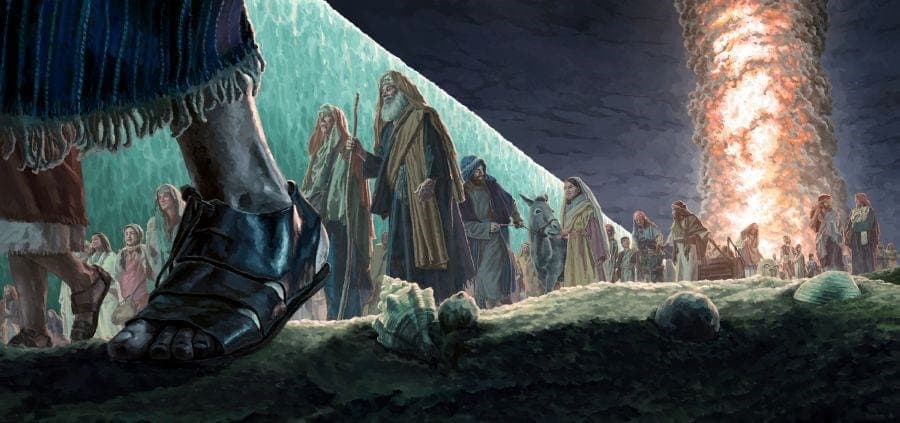 The pillar of fire — “the Lord went before them to show the way”