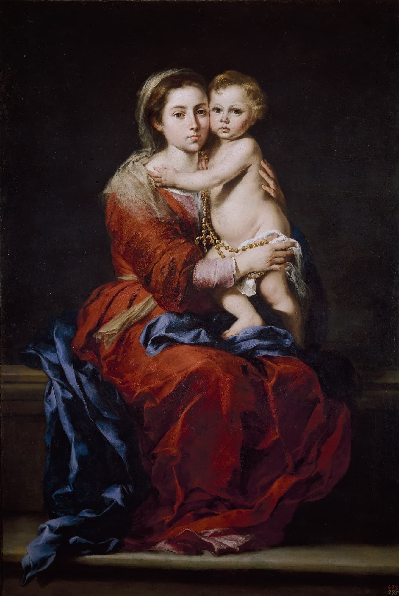The Madonna of the Rosary — Bartolomé Esteban Murillo, c. 1650