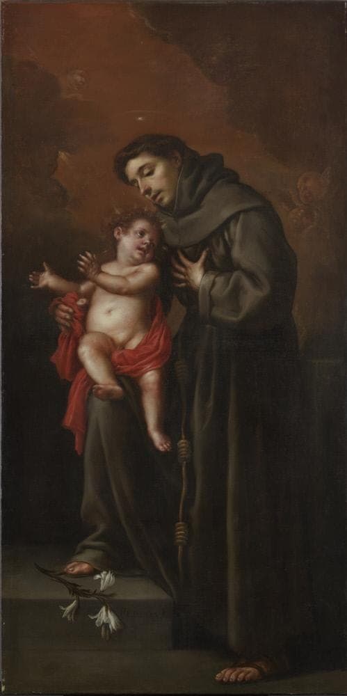 St. Anthony of Padua holding the Christ Child and a lily