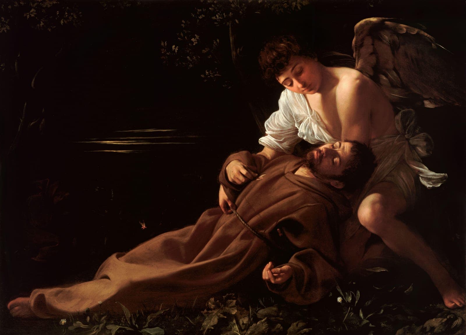 St. Francis of Assisi in his habit, hands marked with the stigmata